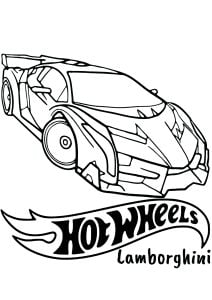 Hot wheels : Lamborghini (Coloriage)