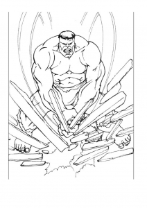 Dessin de Hulk gratuit à imprimer et colorier