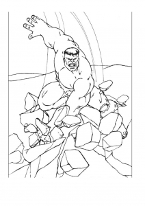 Coloriage de Hulk gratuit à colorier