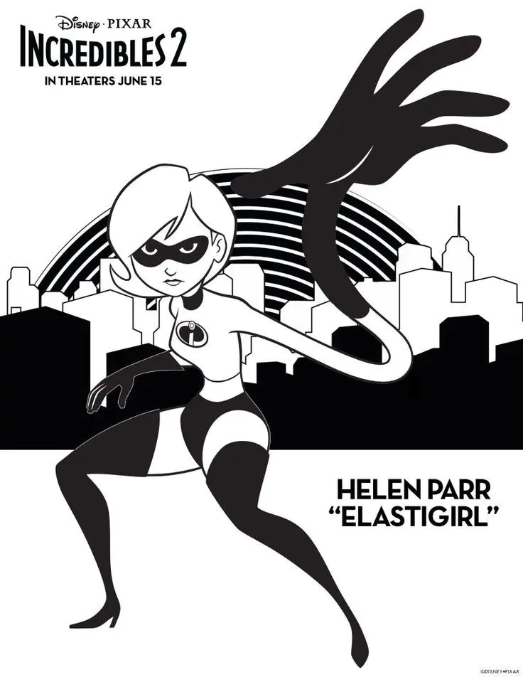 Coloriage à imprimer Les Indestructibles - 2 (Les Indestructibles 2)