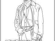 Coloriages Indiana Jones faciles pour enfants