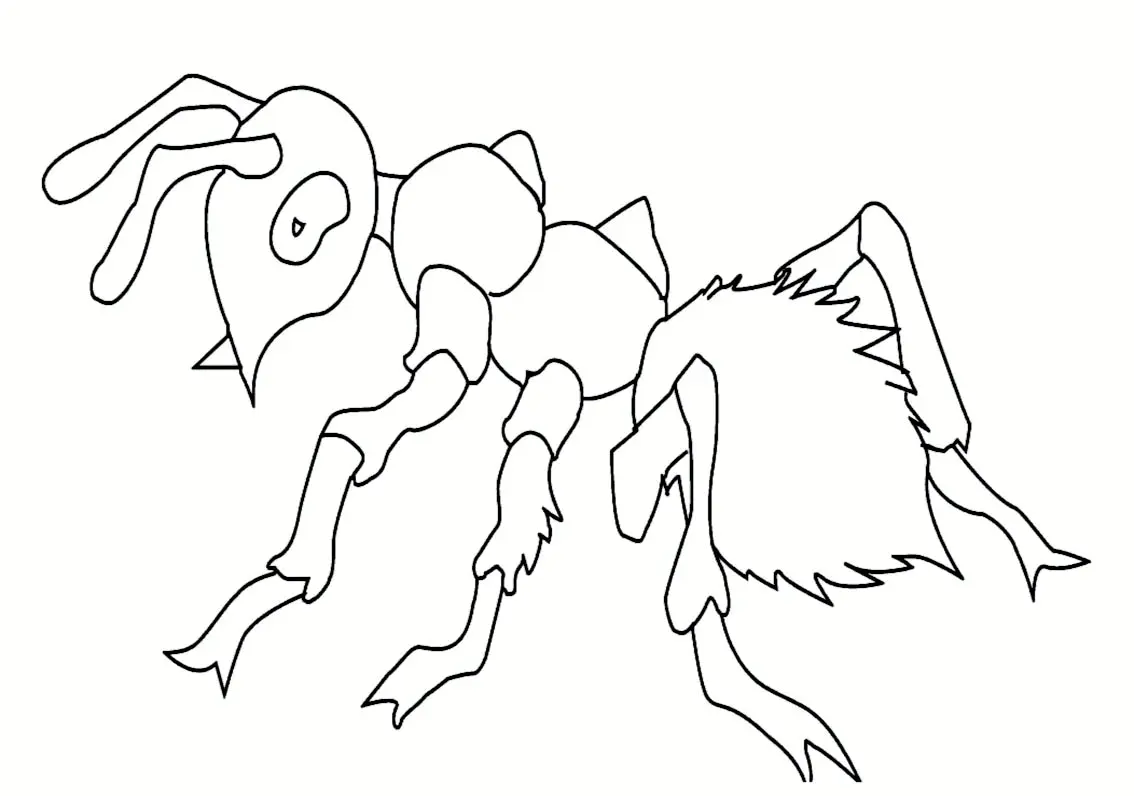 Insectes fourmi - 5 (Coloriage d'Insectes (Fourmis, Araignées, Abeilles …) à imprimer pour enfants)
