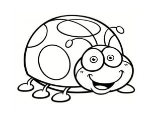 mignonne coccinelle (Coloriage d'Insectes (Fourmis, Araignées, Abeilles ...))