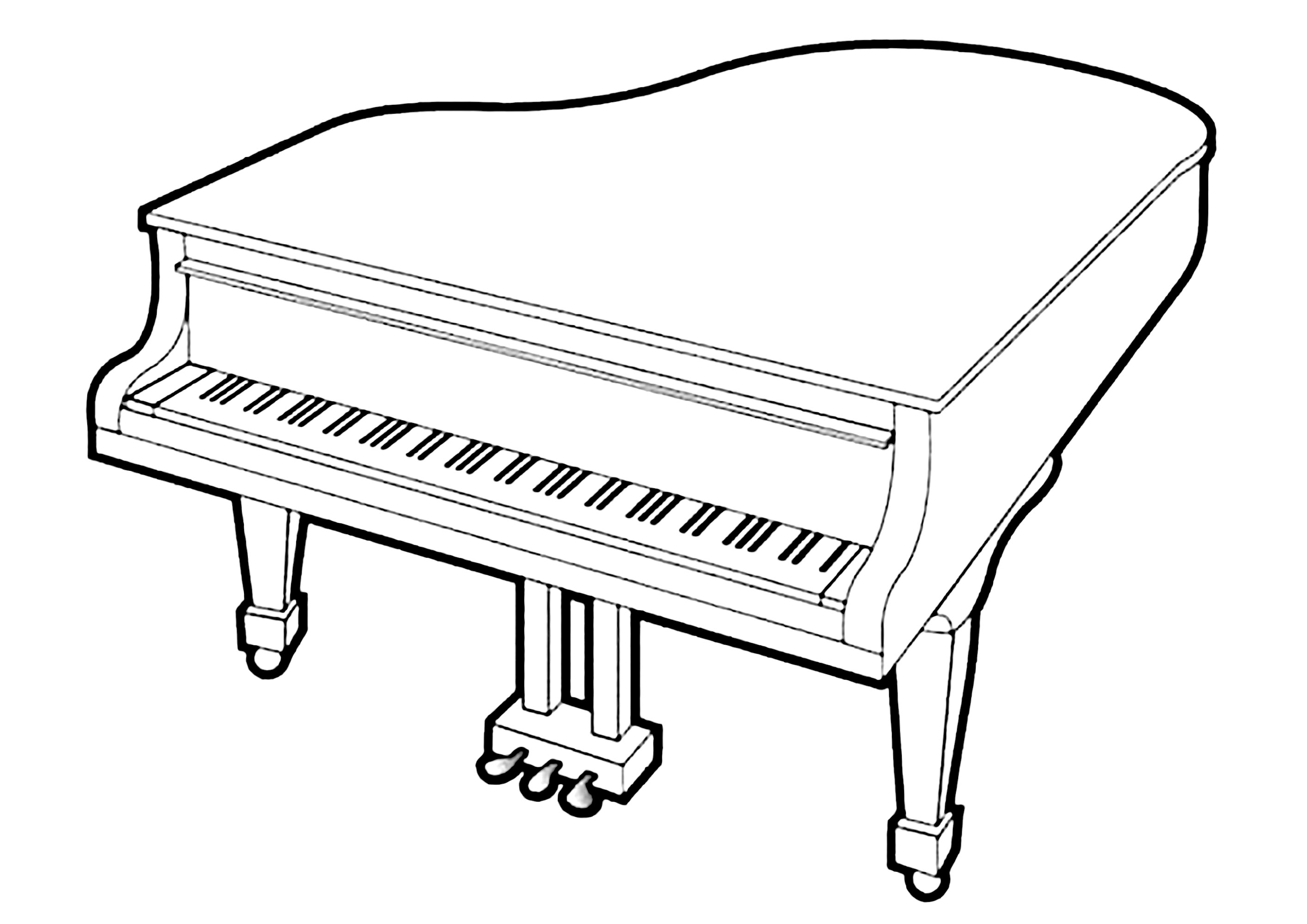 Coloriage d'un piano