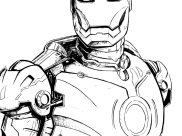 Coloriages Iron man faciles pour enfants