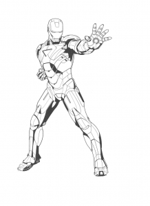 Coloriage de Iron man à imprimer pour enfants