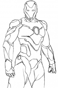 Coloriage de Iron man pour enfants
