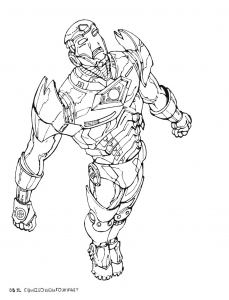 Coloriage de Iron man à telecharger gratuitement