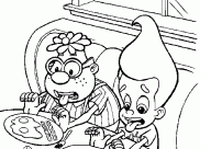 Coloriages Jimmy Neutron faciles pour enfants