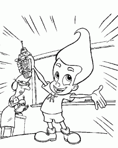 Coloriage de Jimmy Neutron à telecharger gratuitement