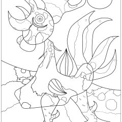Coloriages de Joan Miro à imprimer pour enfants