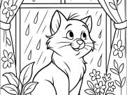 Coloriages de Jour pluvieux à imprimer pour enfants
