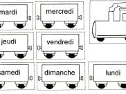 Coloriages Jours semaine faciles pour enfants