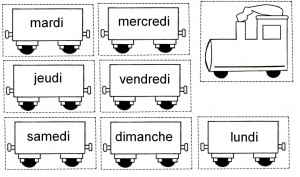 Coloriage des Jours de la semaine à imprimer gratuitement