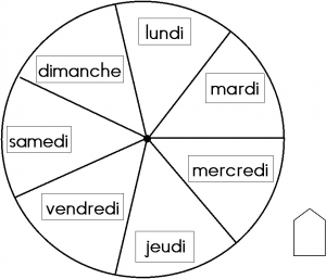 Coloriage des Jours de la semaine gratuit à colorier