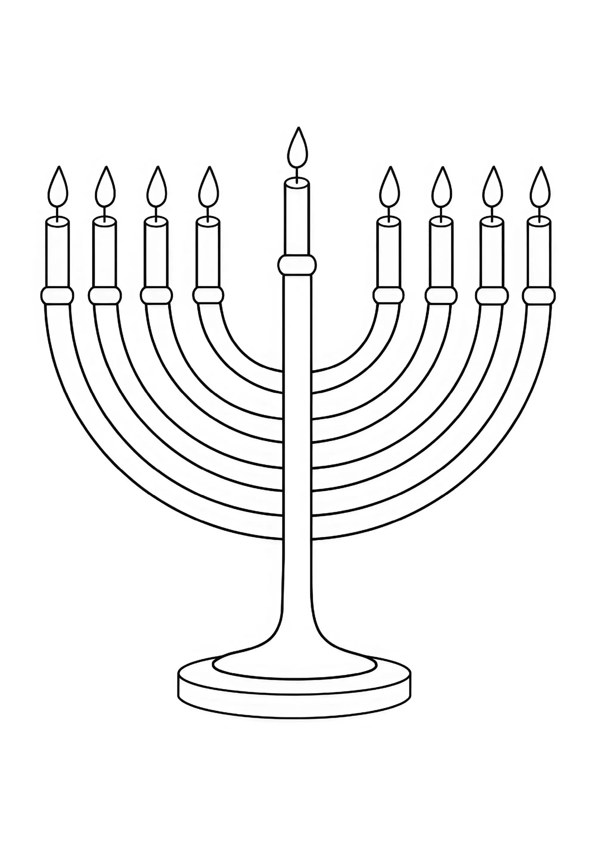 Coloriage Menorah (Judaïsme)