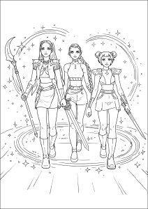 Coloriages de K‑Pop Demon Hunters à imprimer pour enfants