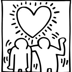 Coloriages de Keith Haring à imprimer pour enfants