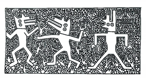 Image de Keith Haring à imprimer et colorier