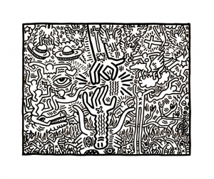 Coloriage de Keith Haring pour enfants