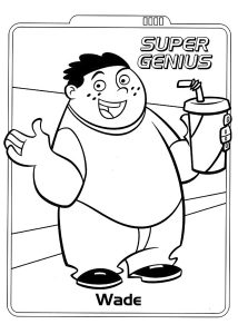 Coloriage de Kim Possible à imprimer pour enfants : Super Genius