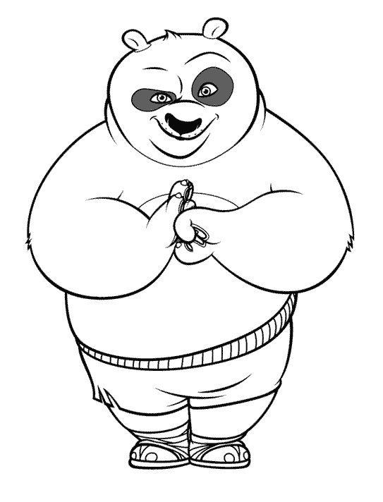 Coloriage de Kung Fu Panda à télécharger