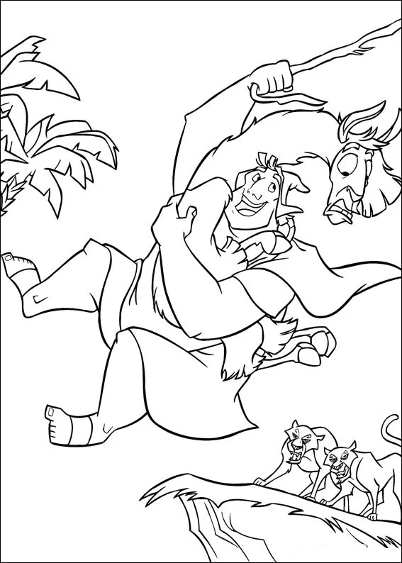 Coloriage de Kuzco à telecharger gratuitement (Kuzco, l’Empereur Mégalo)