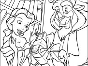 Coloriages La belle et la bete faciles pour enfants