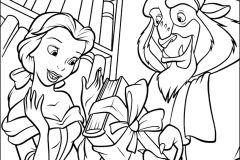 Coloriages La belle et la bete faciles pour enfants