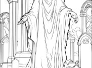Coloriages de La Faucheuse à imprimer pour enfants