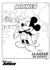 Coloriage officiel La maison de Mickey