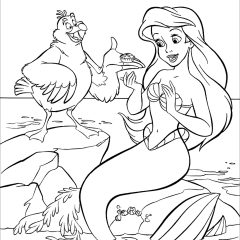 Coloriages de La Petite Sirène à imprimer pour enfants