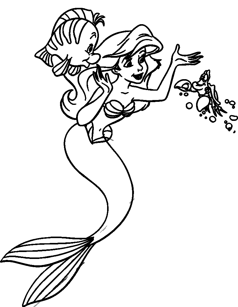 La petite Sirène (Ariel) : La Petite Sirène : coloriage facile La petite Sirène (Ariel) : La Petite Sirène : coloriage facile