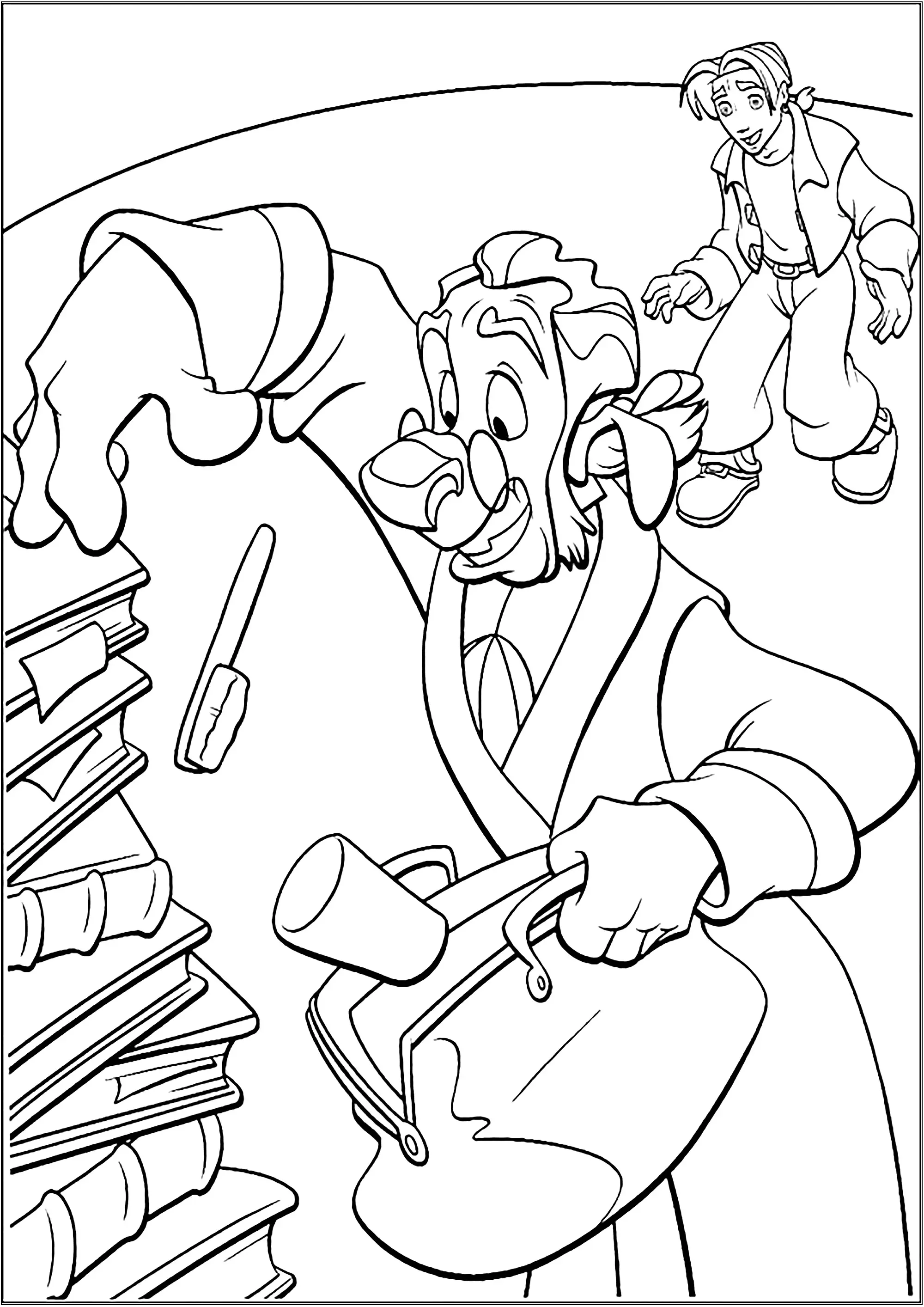 La Planète au trésor : Jim Hawkins (Coloriage à imprimer pour enfants)