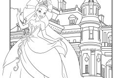 Coloriages La princesse et la grenouille faciles pour enfants