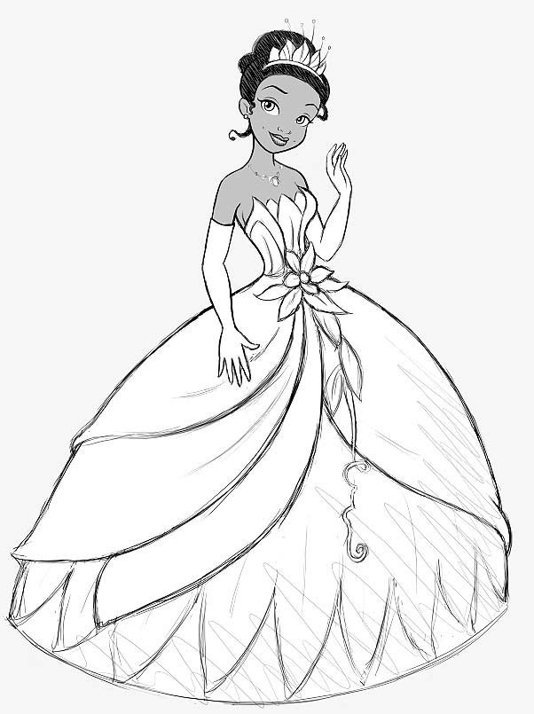 La jolie Tania en robe de princesse