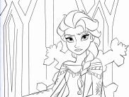 Coloriages La reine des neiges faciles pour enfants