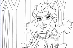 Coloriages La reine des neiges faciles pour enfants