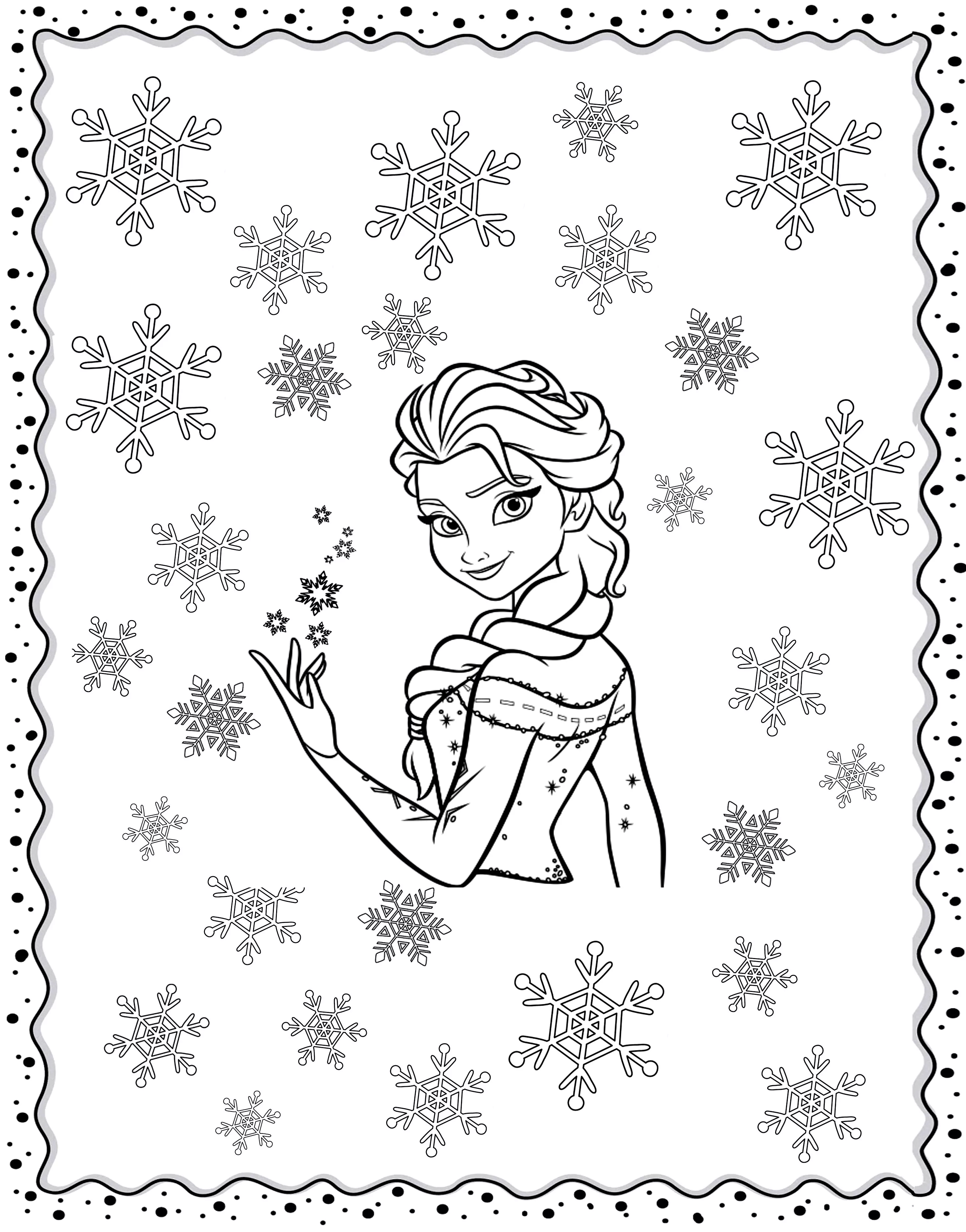 La reine des neiges (Coloriage à imprimer pour enfants)
