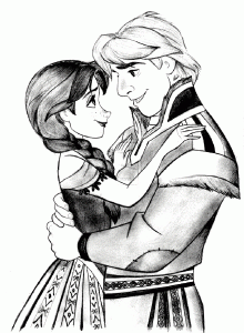 Coloriage kristoff anna