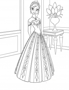 Coloriage la reine des neiges anna princesse