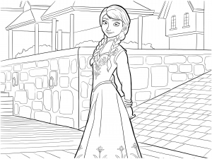 Coloriage la reine des neiges anna