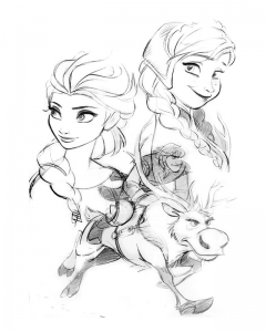 Coloriage de Kristoff à imprimer pour enfants : La-reine-des-neiges-disney-1
