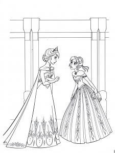 Coloriage la reine des neiges disney 10