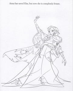 Coloriage d'Elsa à imprimer pour enfants : La-reine-des-neiges-disney-12