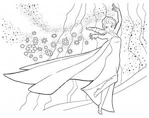 Coloriage la reine des neiges elsa 2