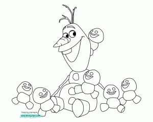 Coloriage reine des neiges fete givree olaf