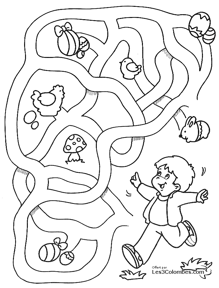 Jeu coloriage labyrinthe