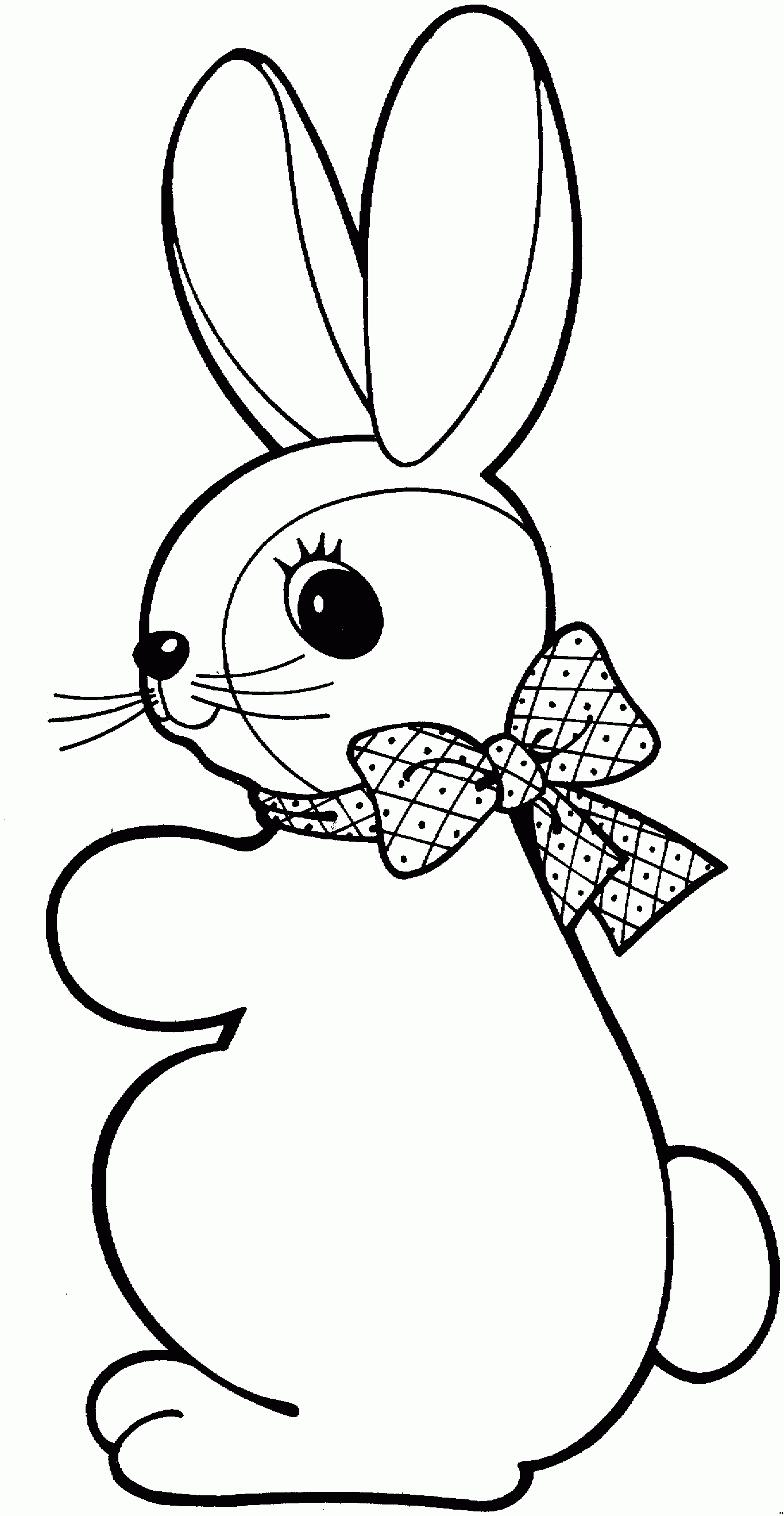 Dessin de lapin à colorier, facile pour enfants