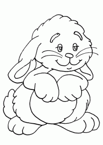 Coloriage de lapin pour enfants